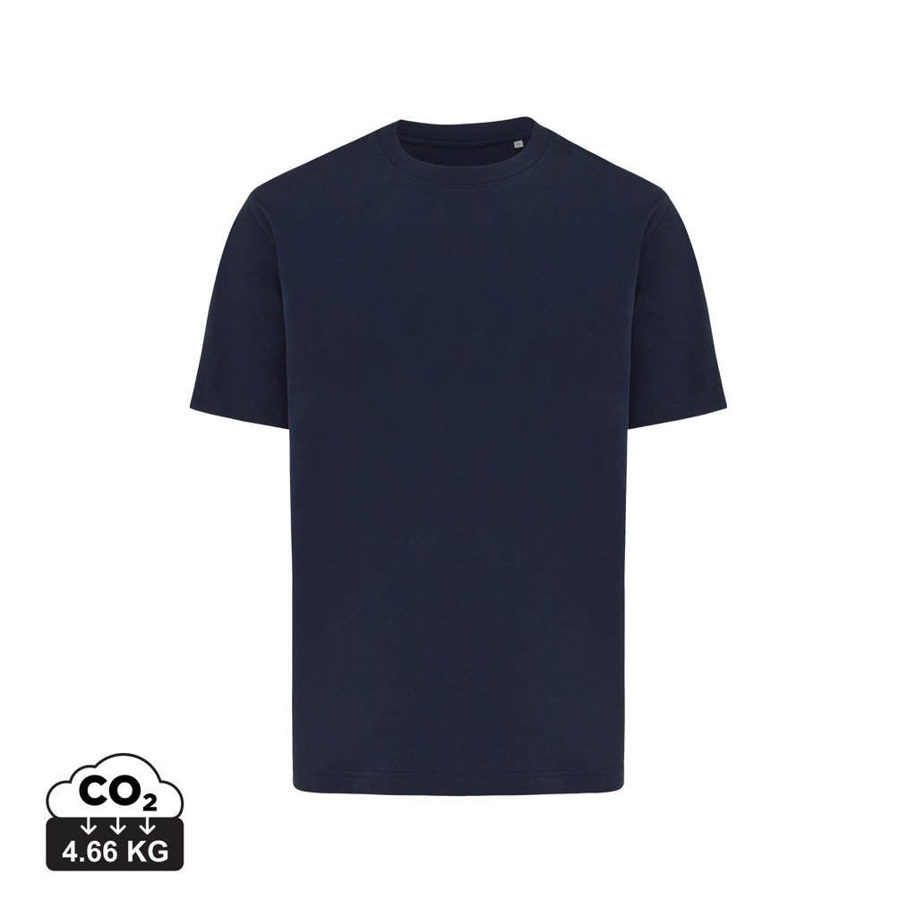 T-shirt unisexe promotionnel coton recyclé 220g Nikko Bleu marine